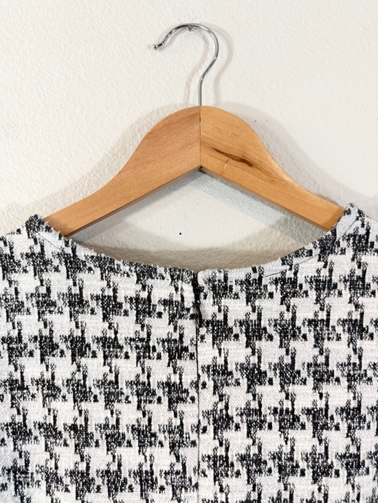 Lane Bryant Lena Midi Fit & Flare Dress Size 18/20P Black White Houndstooth - Picture 9 of 12